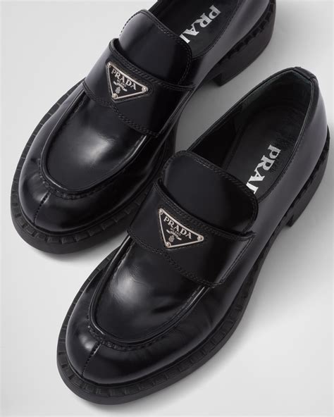 prada brushed loafers